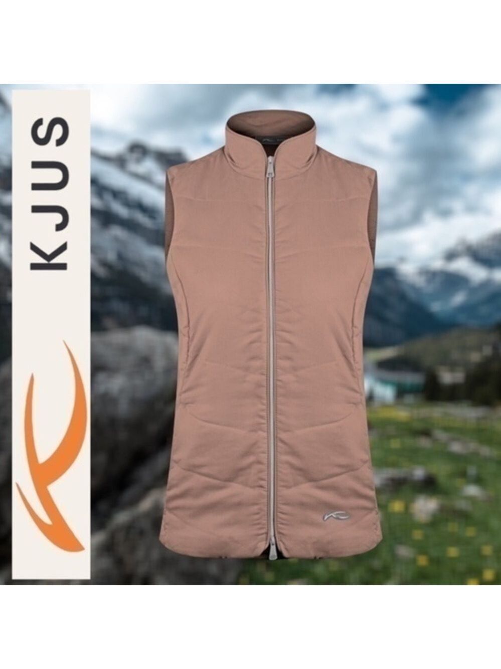 KJUS Maven Lightweight Insulated Spring Golf/Ski Vest-Clay Color (8 US) NWT